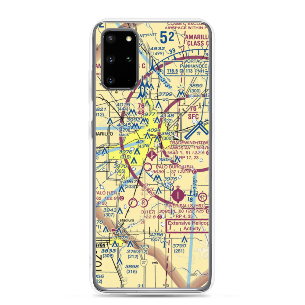 Tradewind Airport (TDW) VFR Sectional Samsung Case Samsung Galaxy S20 Plus model shown