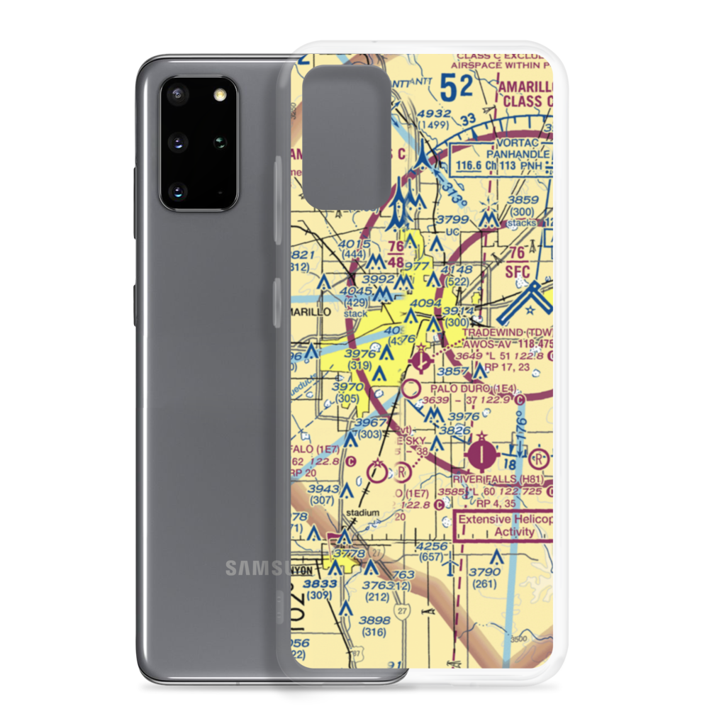 Tradewind Airport (TDW) VFR Sectional Samsung Case Samsung Galaxy S20 Plus model shown
