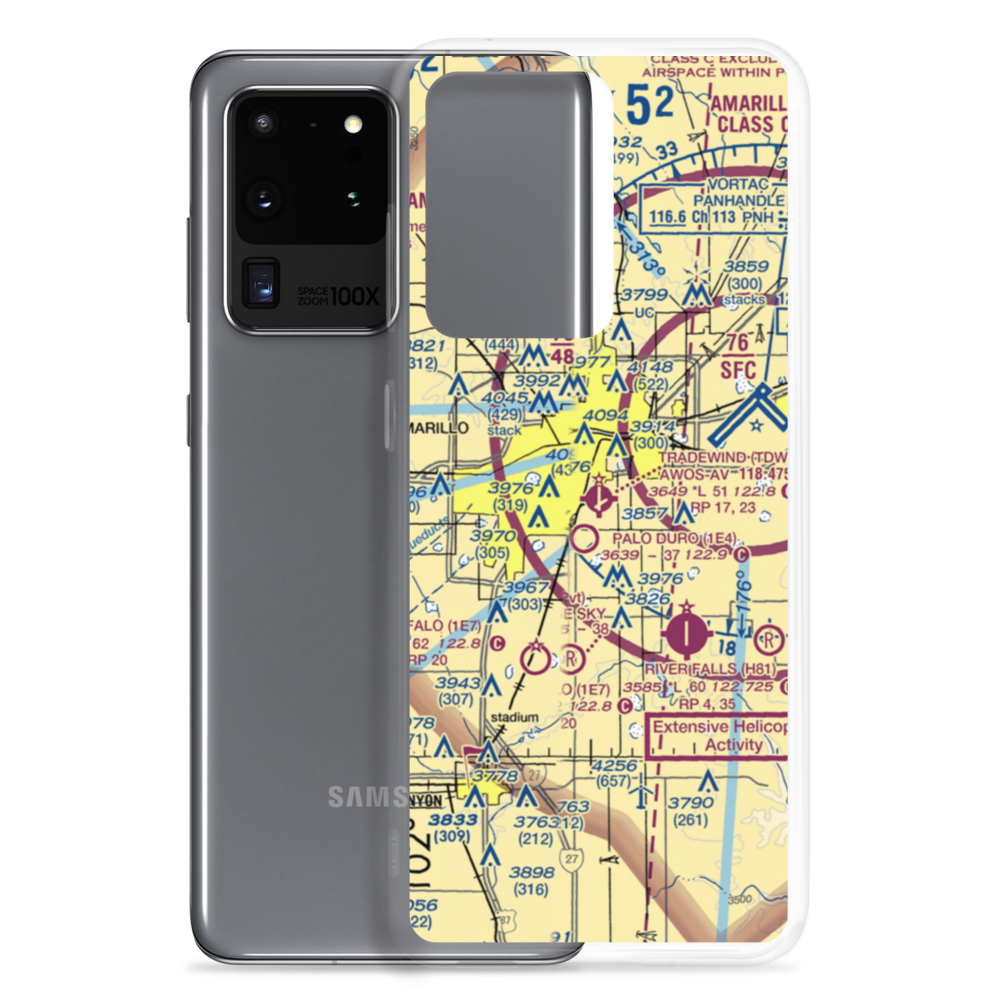 Tradewind Airport (TDW) VFR Sectional Samsung Case Samsung Galaxy S20 Ultra model shown