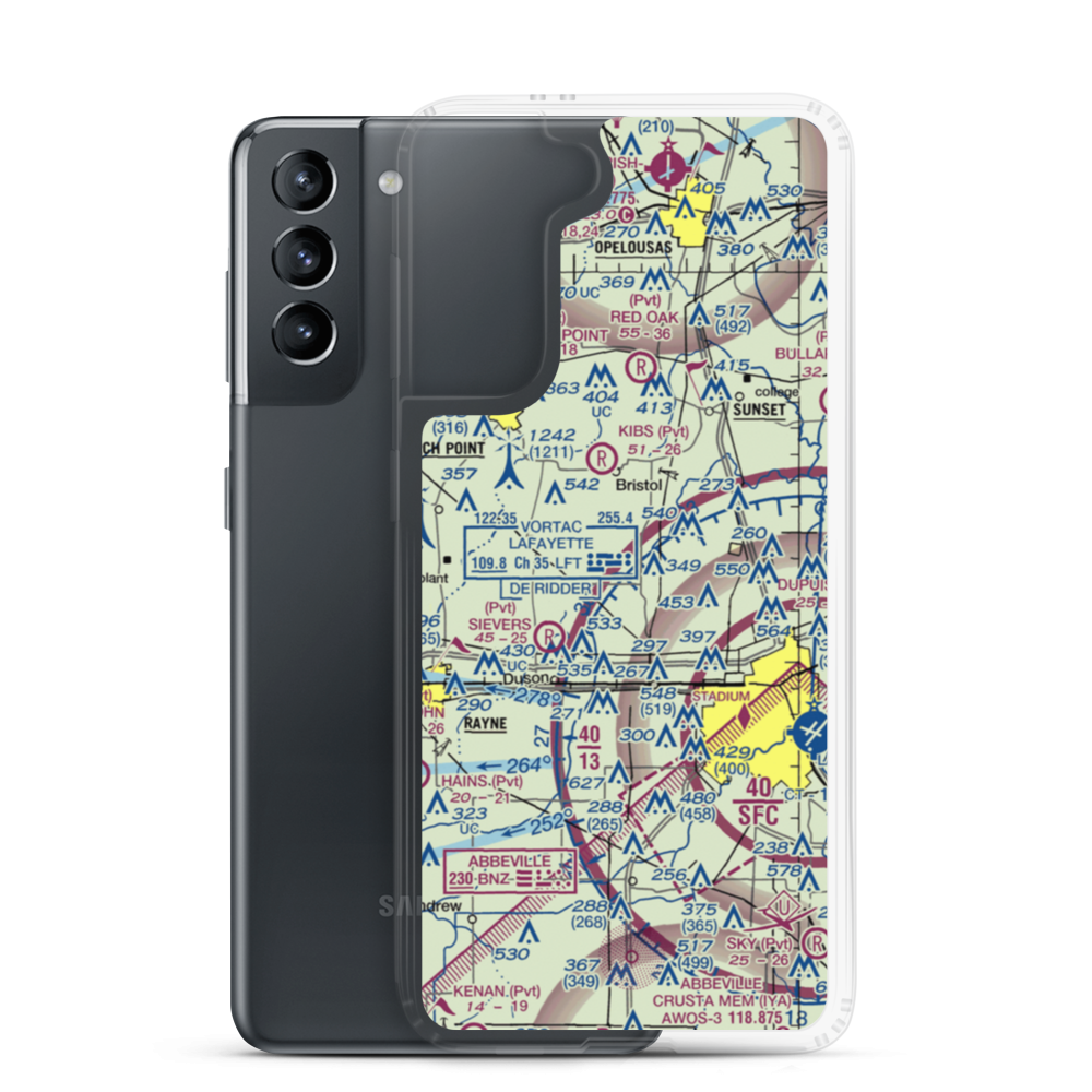 Trahan Ultralightport (0LS5) VFR Sectional Samsung Case Samsung Galaxy S21 model shown