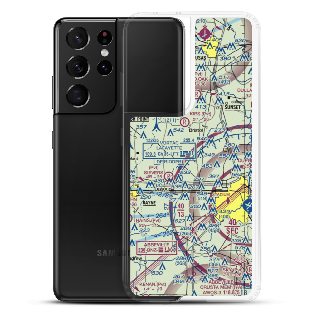 Trahan Ultralightport (0LS5) VFR Sectional Samsung Case Samsung Galaxy S21 Ultra model shown