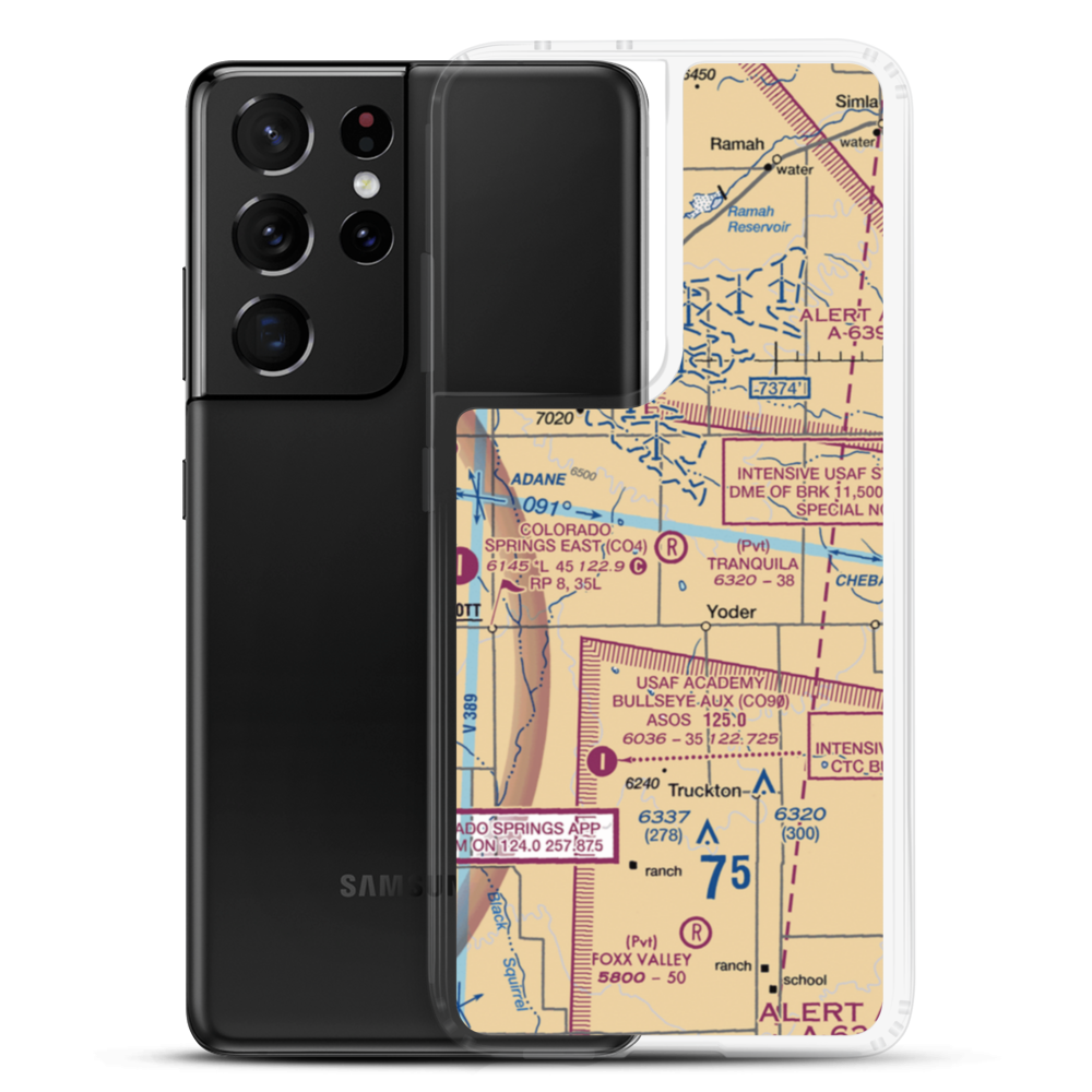 Tranquila Airport (88CO) VFR Sectional Samsung Case Samsung Galaxy S21 Ultra model shown