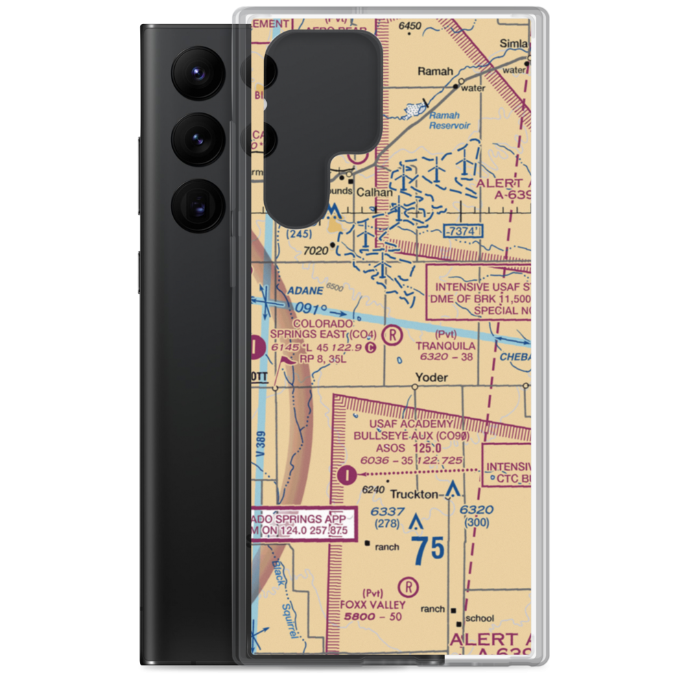 Tranquila Airport (88CO) VFR Sectional Samsung Case Samsung Galaxy S22 Ultra model shown