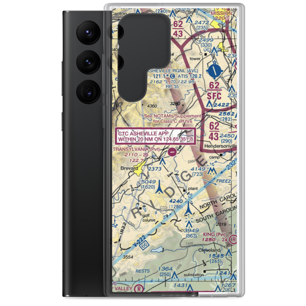 Transylvania Community Airport (3NR3) VFR Sectional Samsung Case Samsung Galaxy S22 Ultra model shown