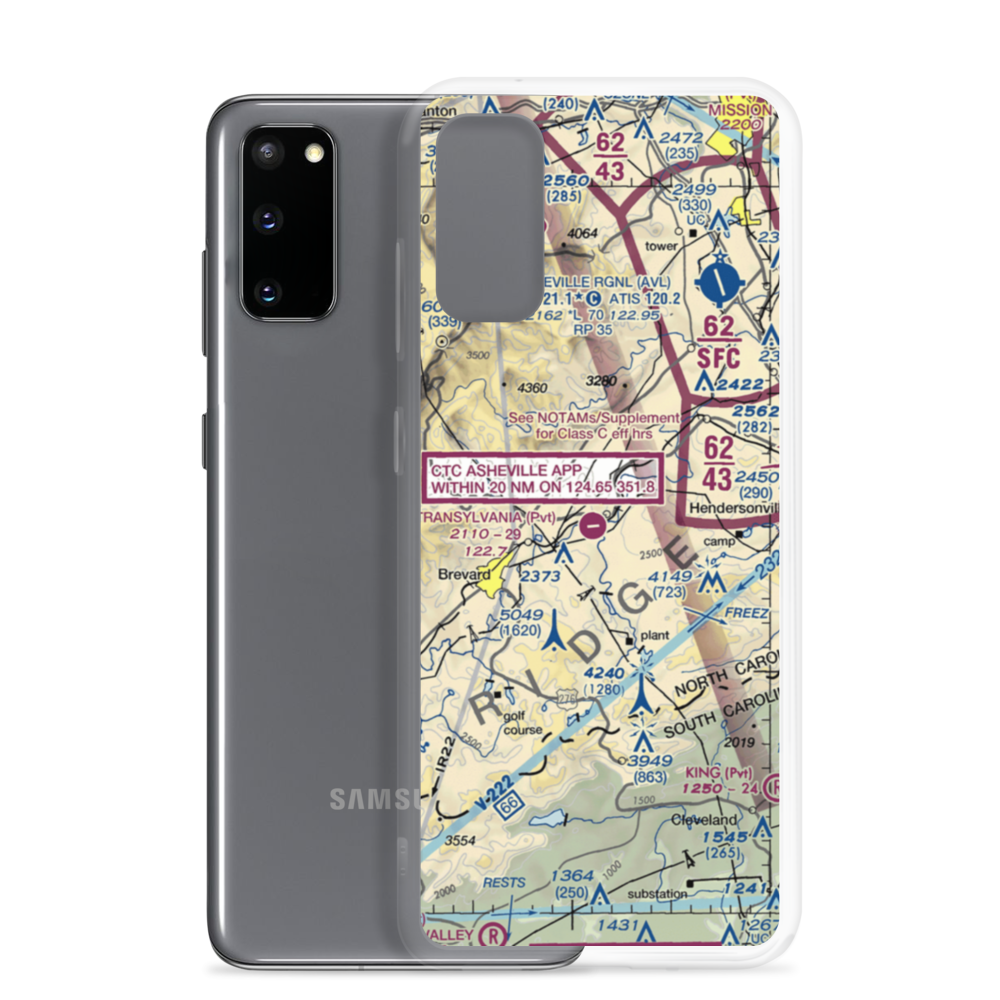 Transylvania Community Airport (3NR3) VFR Sectional Samsung Case Samsung Galaxy S20 model shown