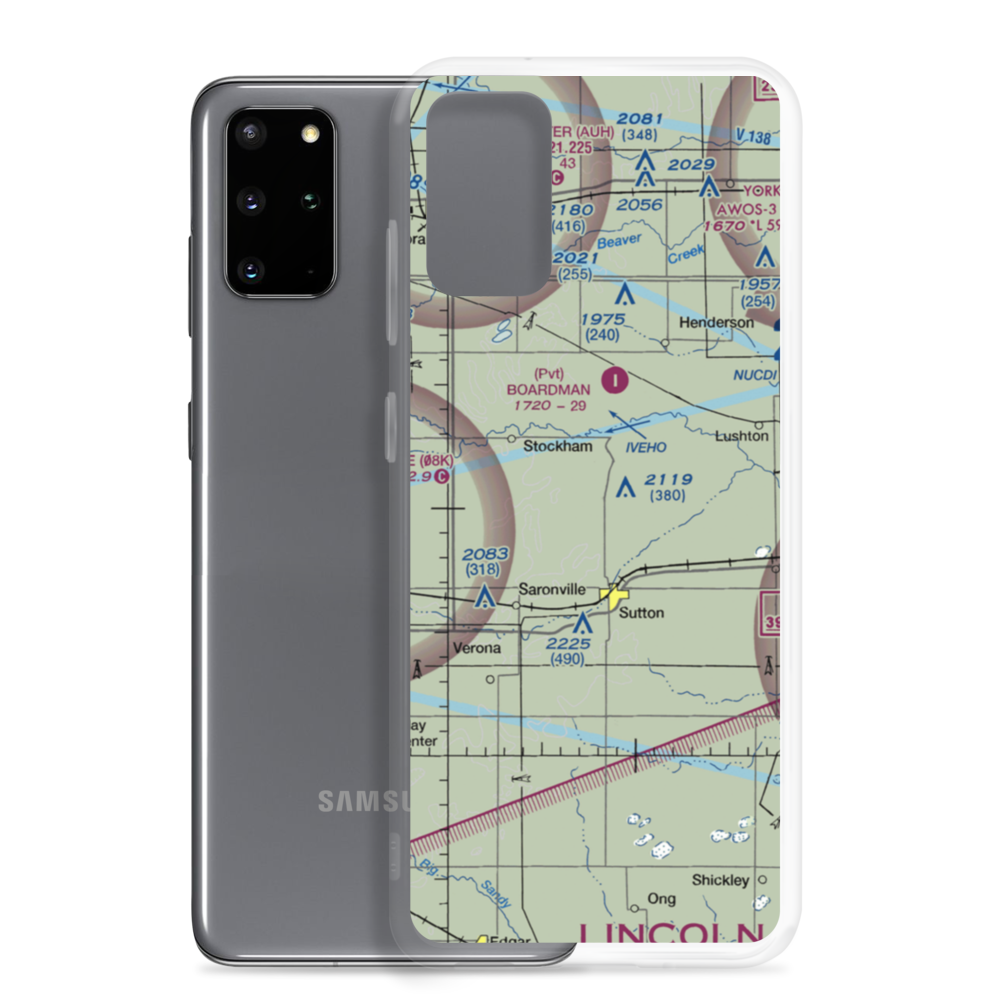 Traudt Airport (NE86) VFR Sectional Samsung Case Samsung Galaxy S20 Plus model shown