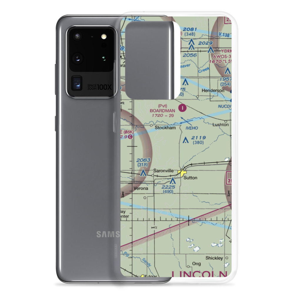 Traudt Airport (NE86) VFR Sectional Samsung Case Samsung Galaxy S20 Ultra model shown