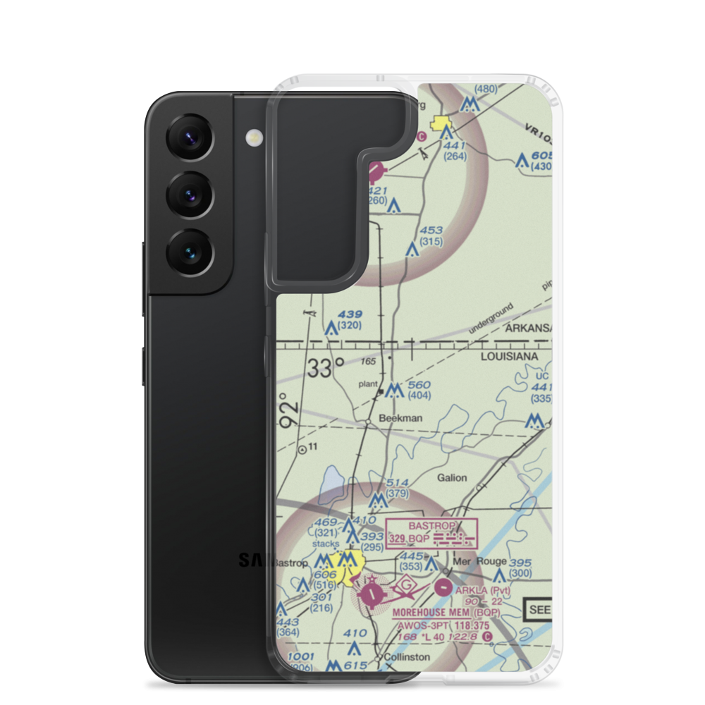 Travis Airport (LA63) VFR Sectional Samsung Case Samsung Galaxy S22 model shown