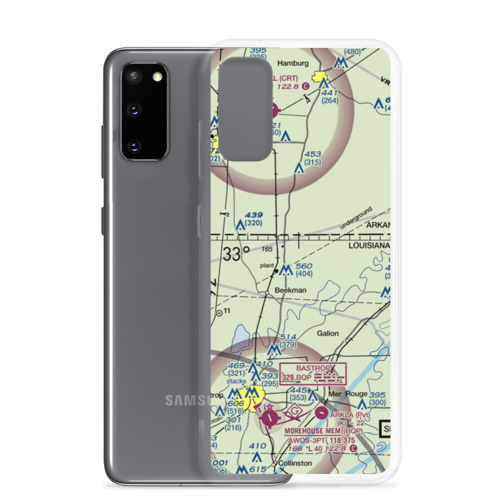 Travis Airport (LA63) VFR Sectional Samsung Case Samsung Galaxy S20 model shown