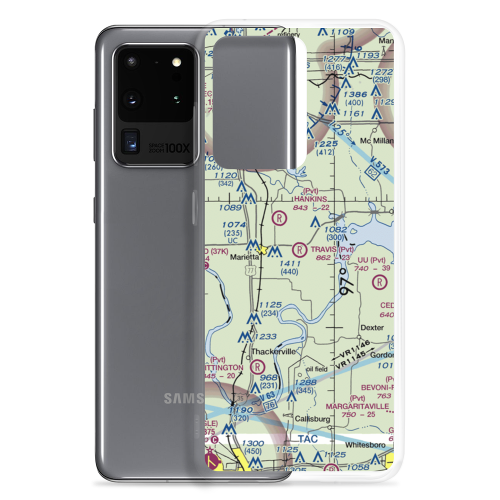 Travis Airport (OK29) VFR Sectional Samsung Case Samsung Galaxy S20 Ultra model shown