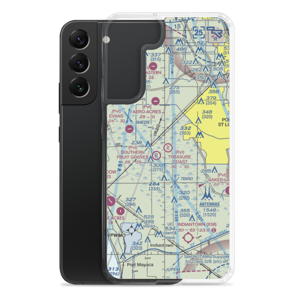 Treasure Coast Airpark (FL37) VFR Sectional Samsung Case Samsung Galaxy S22 Plus model shown