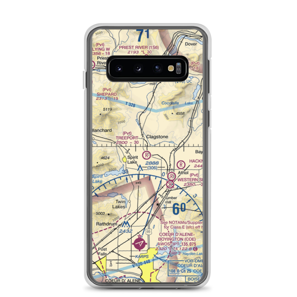 Treeport Airport (ID22) VFR Sectional Samsung Case Samsung Galaxy S10 model shown