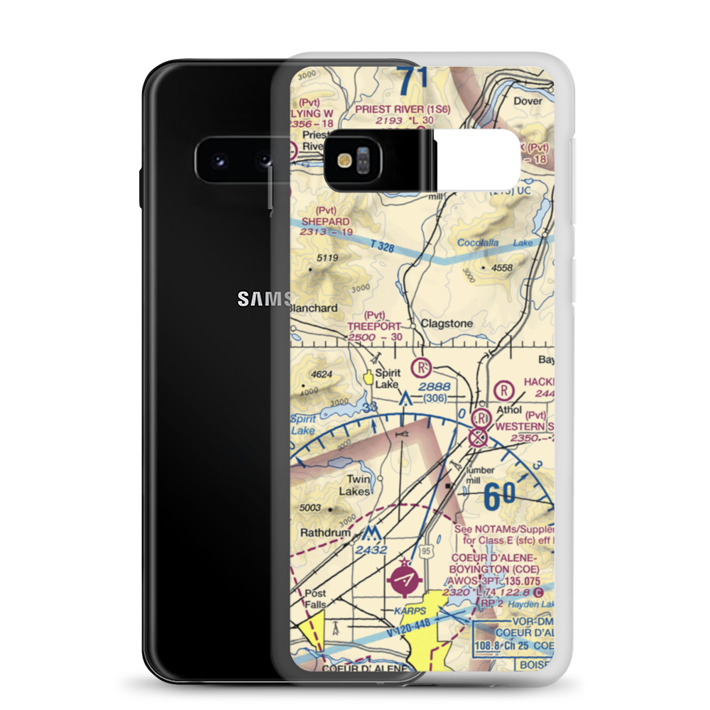 Treeport Airport (ID22) VFR Sectional Samsung Case Samsung Galaxy S10 model shown