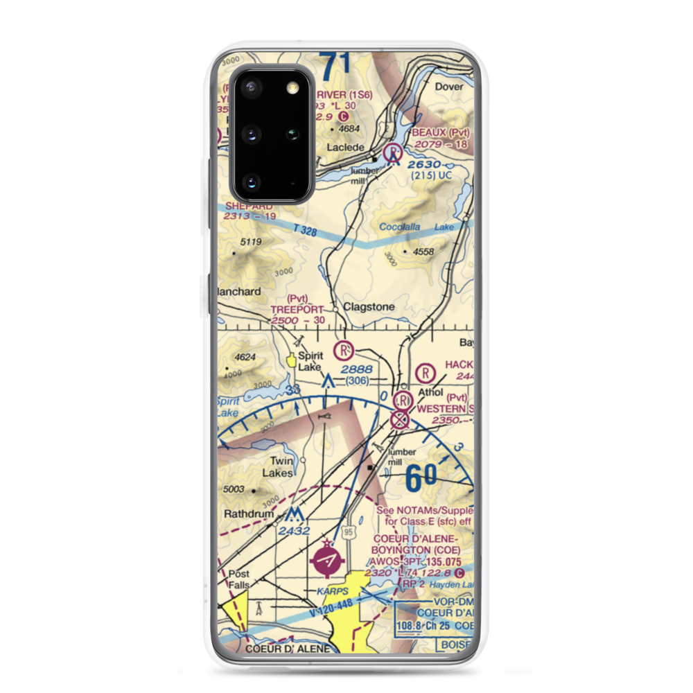 Treeport Airport (ID22) VFR Sectional Samsung Case Samsung Galaxy S20 Plus model shown