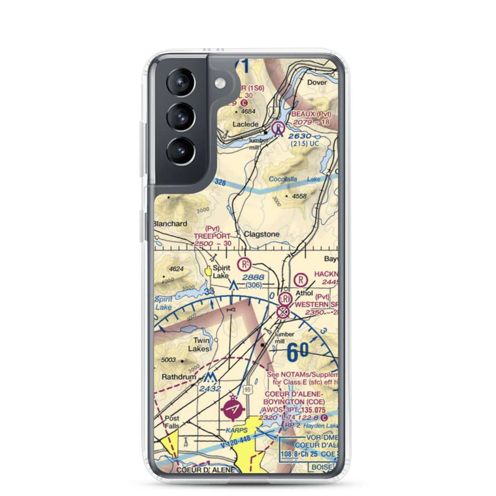 Treeport Airport (ID22) VFR Sectional Samsung Case Samsung Galaxy S21 model shown