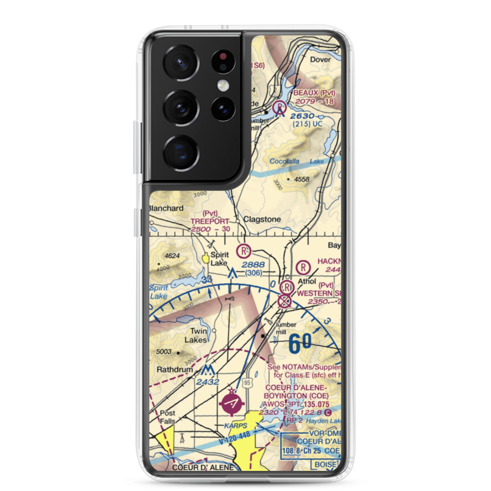 Treeport Airport (ID22) VFR Sectional Samsung Case Samsung Galaxy S21 Ultra model shown