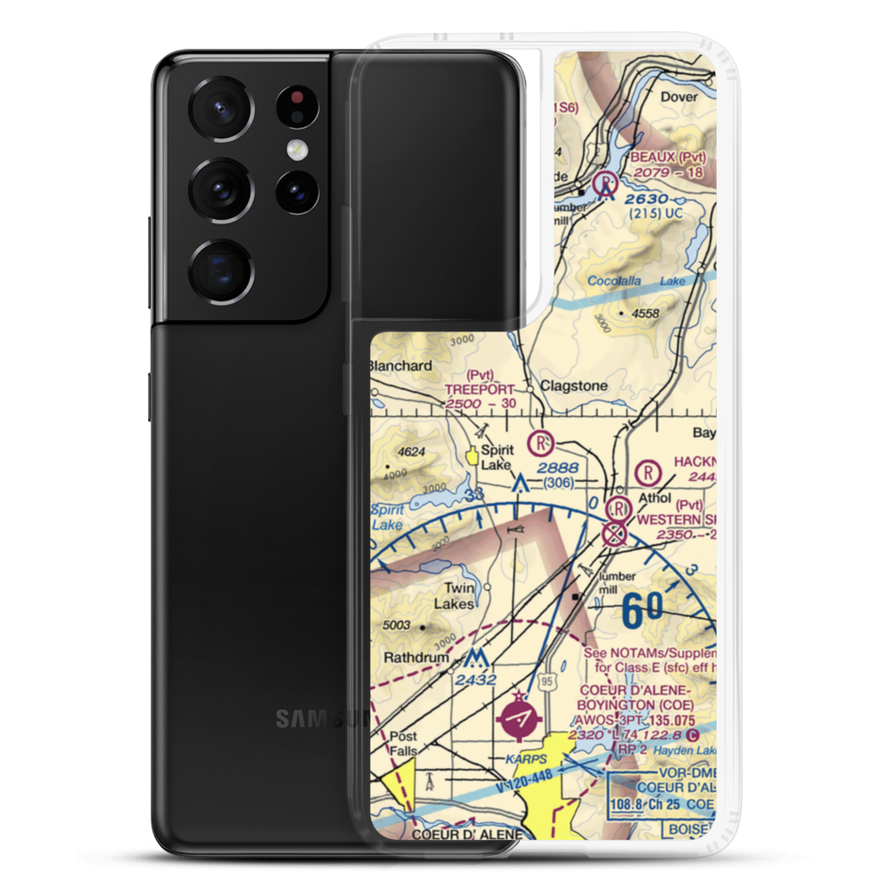 Treeport Airport (ID22) VFR Sectional Samsung Case Samsung Galaxy S21 Ultra model shown