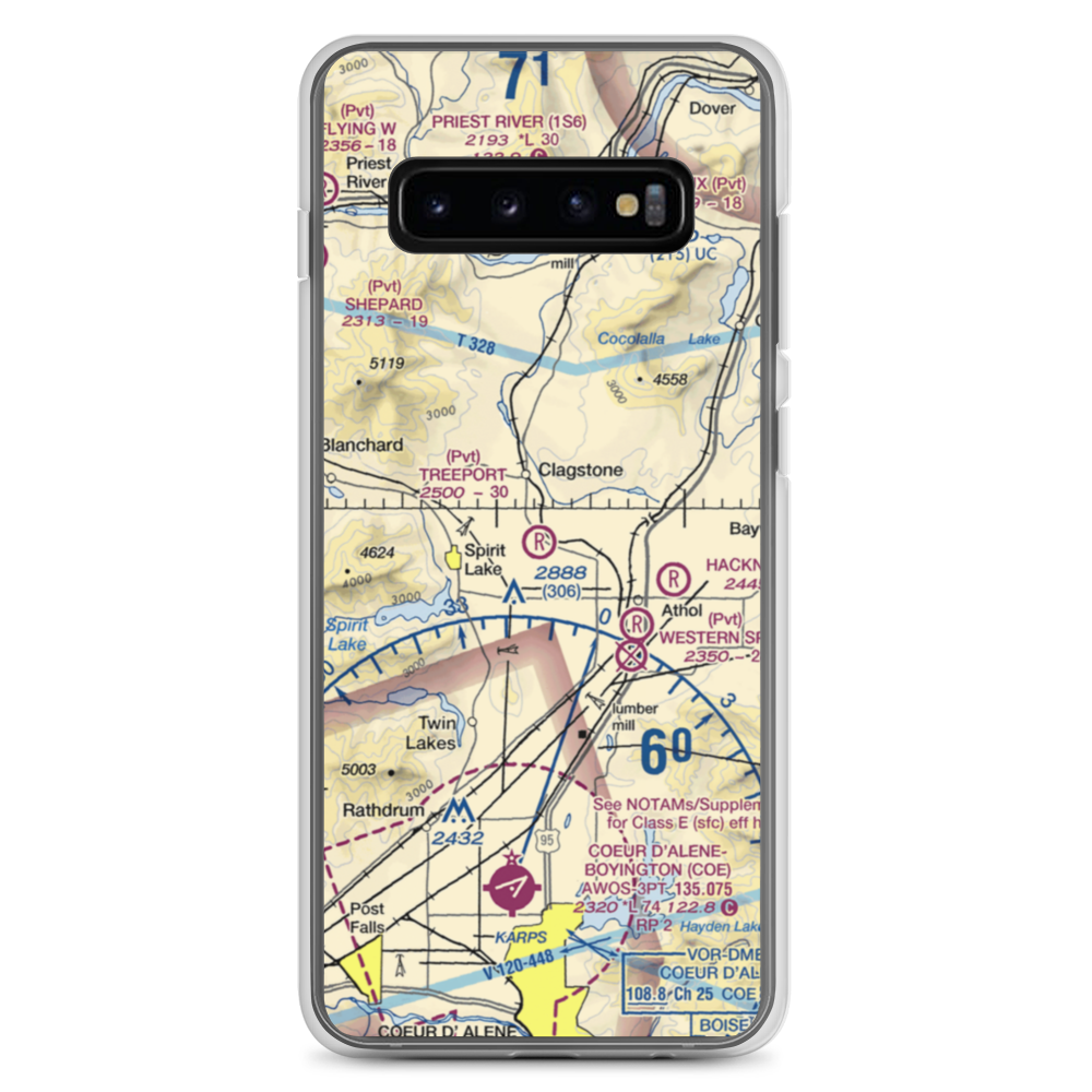 Treeport Airport (ID22) VFR Sectional Samsung Case Samsung Galaxy S10+ model shown