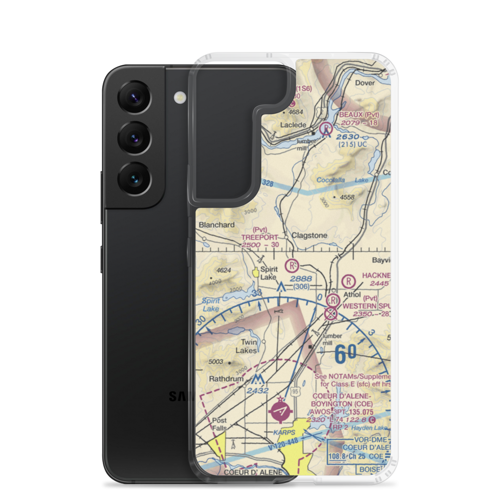 Treeport Airport (ID22) VFR Sectional Samsung Case Samsung Galaxy S22 model shown