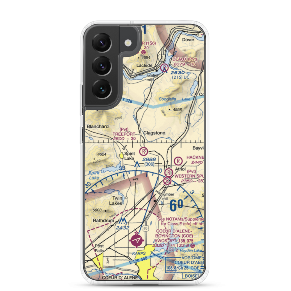 Treeport Airport (ID22) VFR Sectional Samsung Case Samsung Galaxy S22 Plus model shown