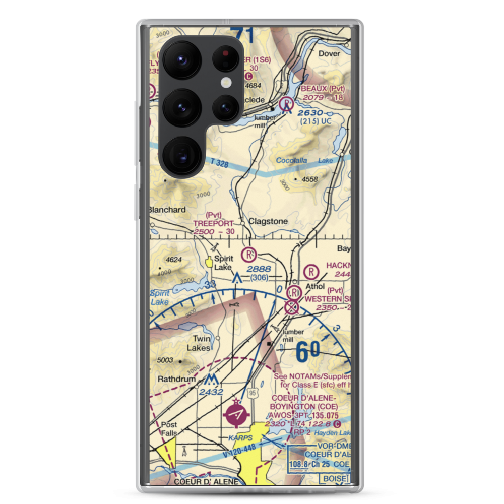Treeport Airport (ID22) VFR Sectional Samsung Case Samsung Galaxy S22 Ultra model shown