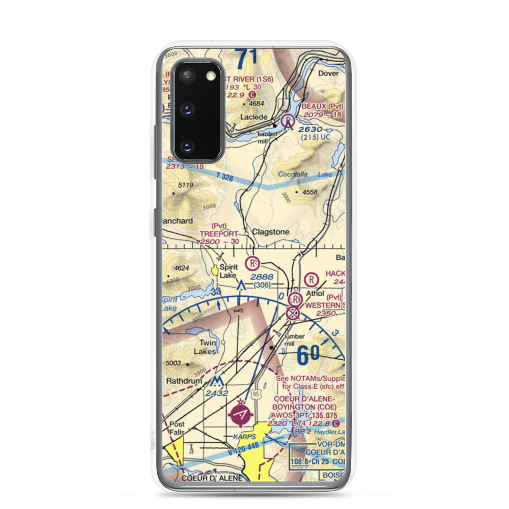 Treeport Airport (ID22) VFR Sectional Samsung Case Samsung Galaxy S20 model shown
