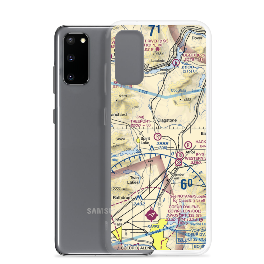 Treeport Airport (ID22) VFR Sectional Samsung Case Samsung Galaxy S20 model shown