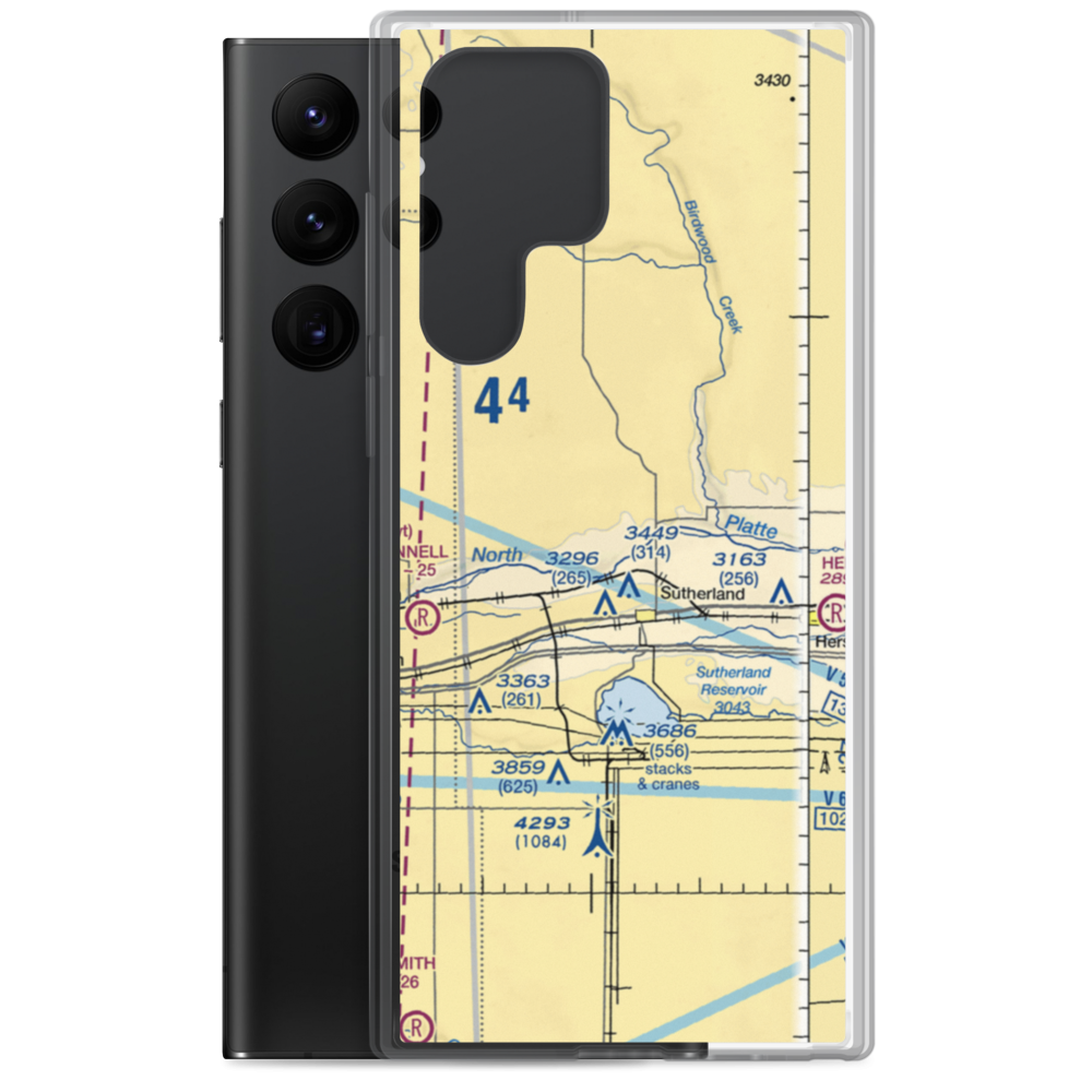 Trego Airport (5NE5) VFR Sectional Samsung Case Samsung Galaxy S22 Ultra model shown