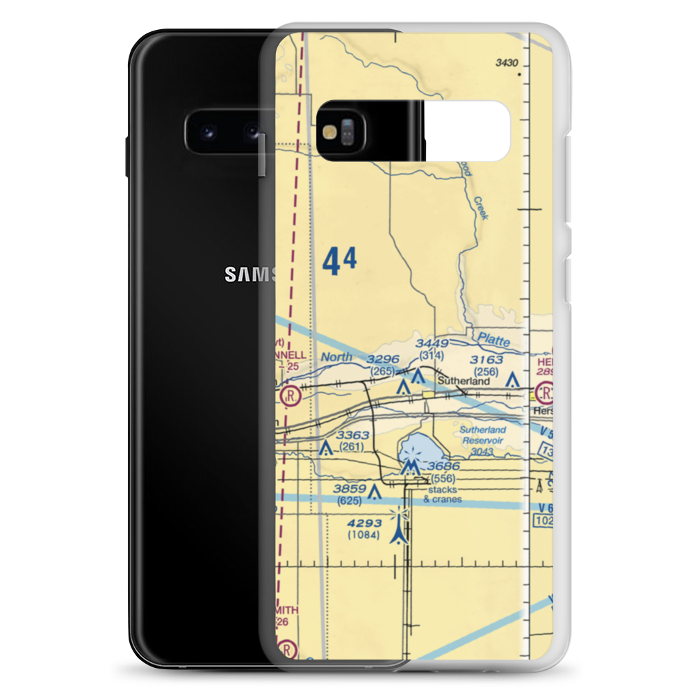 Trego Airport (5NE5) VFR Sectional Samsung Case Samsung Galaxy S10+ model shown