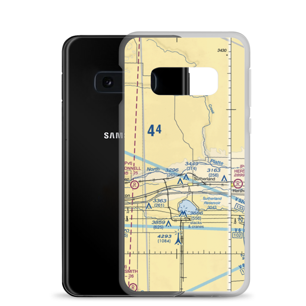Trego Airport (5NE5) VFR Sectional Samsung Case Samsung Galaxy S10e model shown