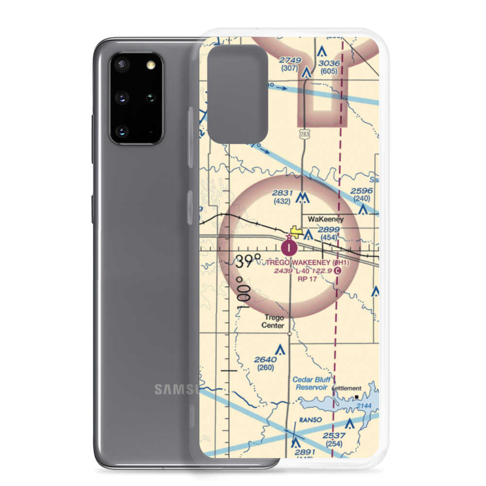 Trego Wakeeney Airport (0H1) VFR Sectional Samsung Case Samsung Galaxy S20 Plus model shown