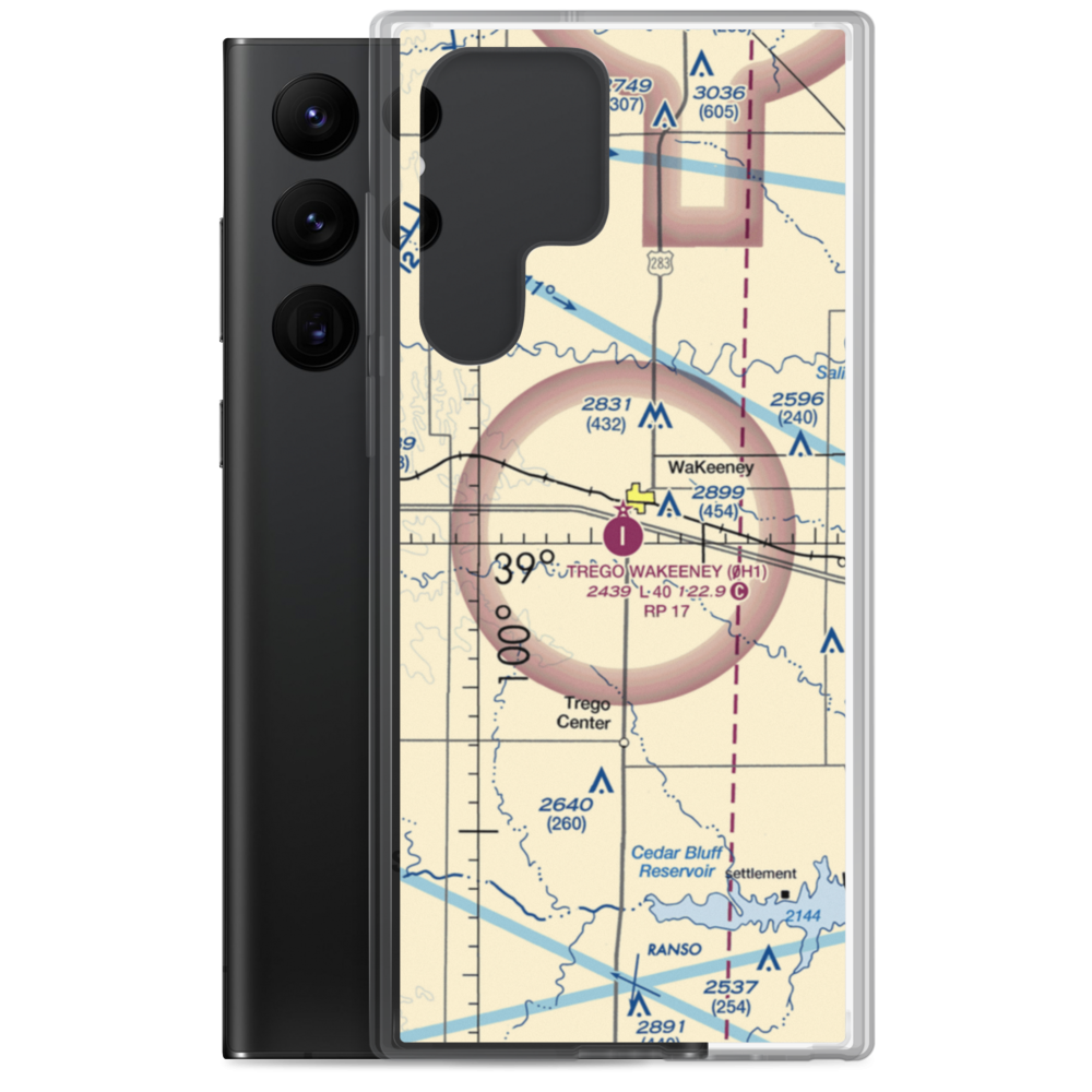 Trego Wakeeney Airport (0H1) VFR Sectional Samsung Case Samsung Galaxy S22 Ultra model shown