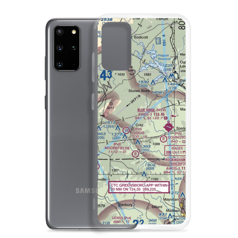 Trent Farm Airstrip (VA26) VFR Sectional Samsung Case Samsung Galaxy S20 Plus model shown