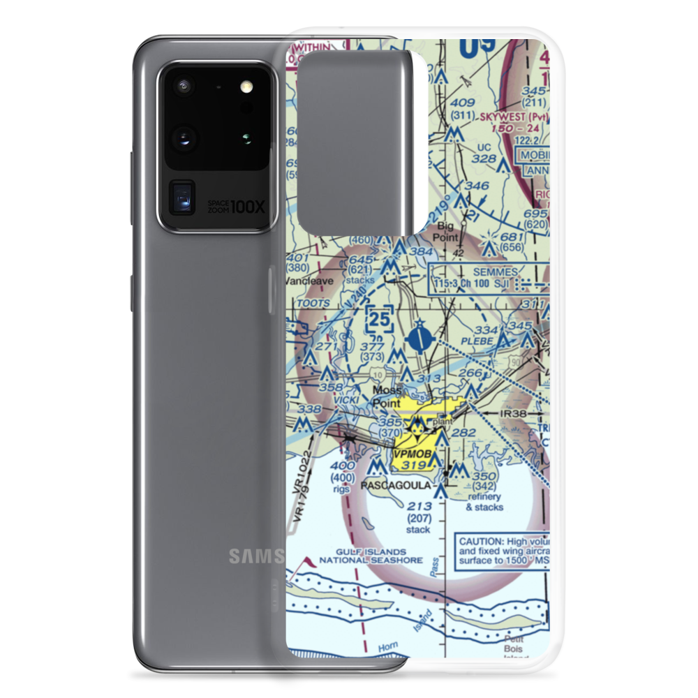 Trent Lott International Airport (PQL) VFR Sectional Samsung Case Samsung Galaxy S20 Ultra model shown