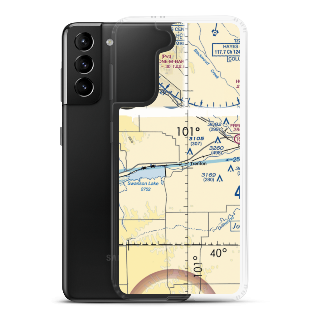 Trenton Municipal Airport (9V2) VFR Sectional Samsung Case Samsung Galaxy S21 Plus model shown