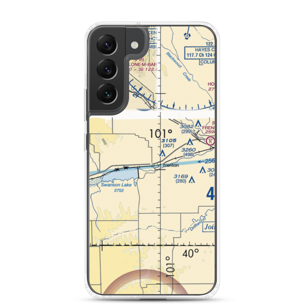 Trenton Municipal Airport (9V2) VFR Sectional Samsung Case Samsung Galaxy S22 Plus model shown