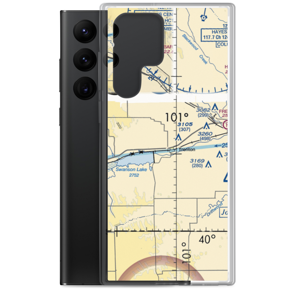 Trenton Municipal Airport (9V2) VFR Sectional Samsung Case Samsung Galaxy S22 Ultra model shown