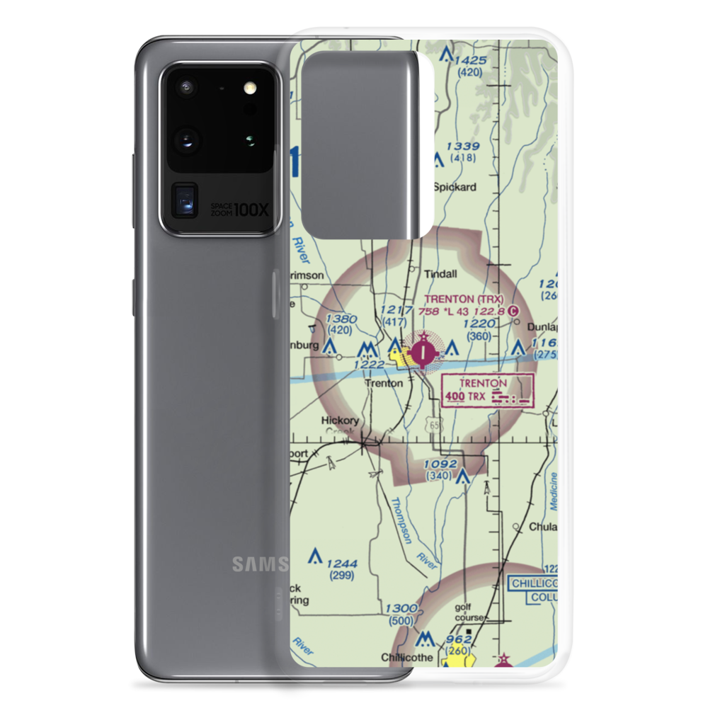 Trenton Municipal Airport (TRX) VFR Sectional Samsung Case Samsung Galaxy S20 Ultra model shown