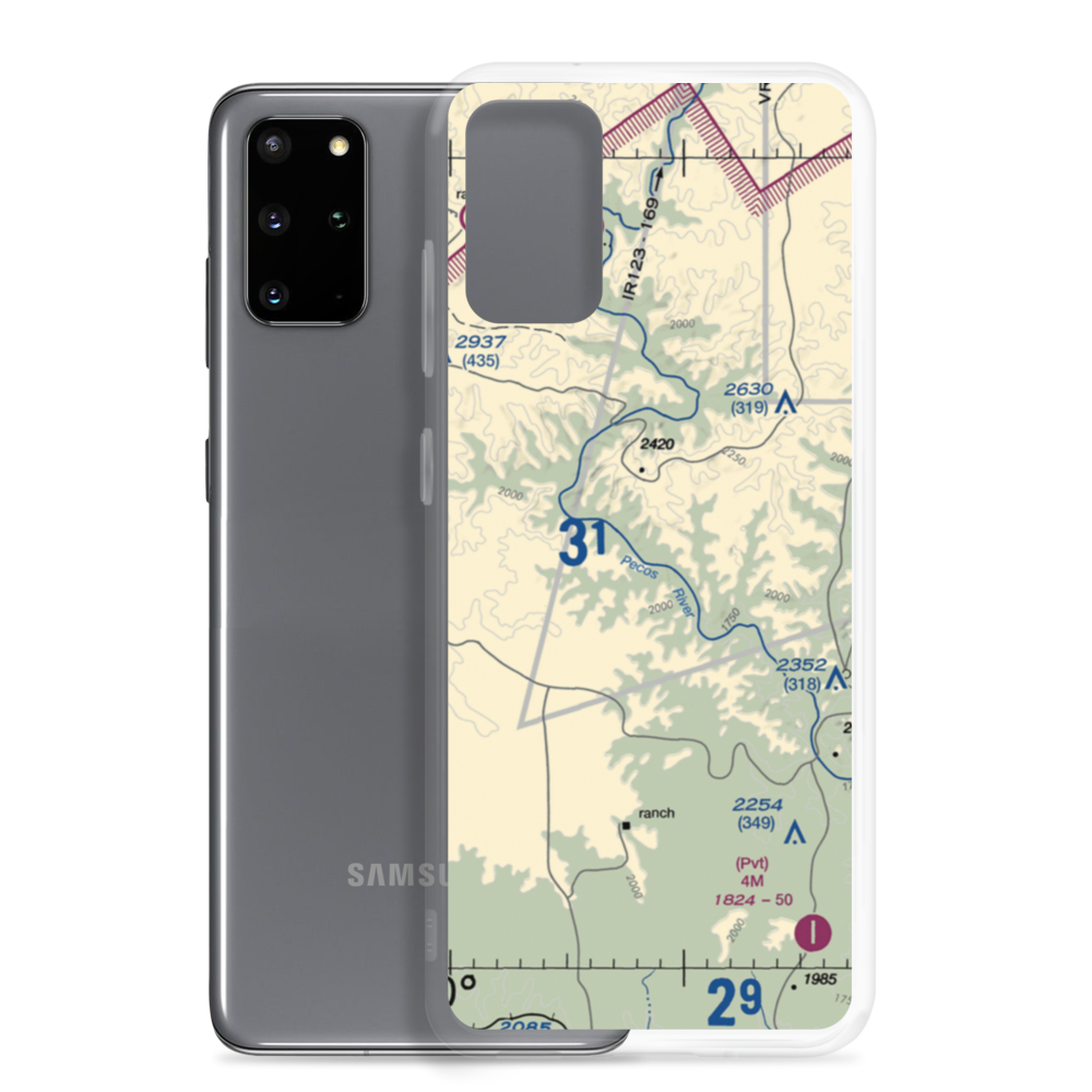 Tres Ninos Ranch Airport (XS36) VFR Sectional Samsung Case Samsung Galaxy S20 Plus model shown