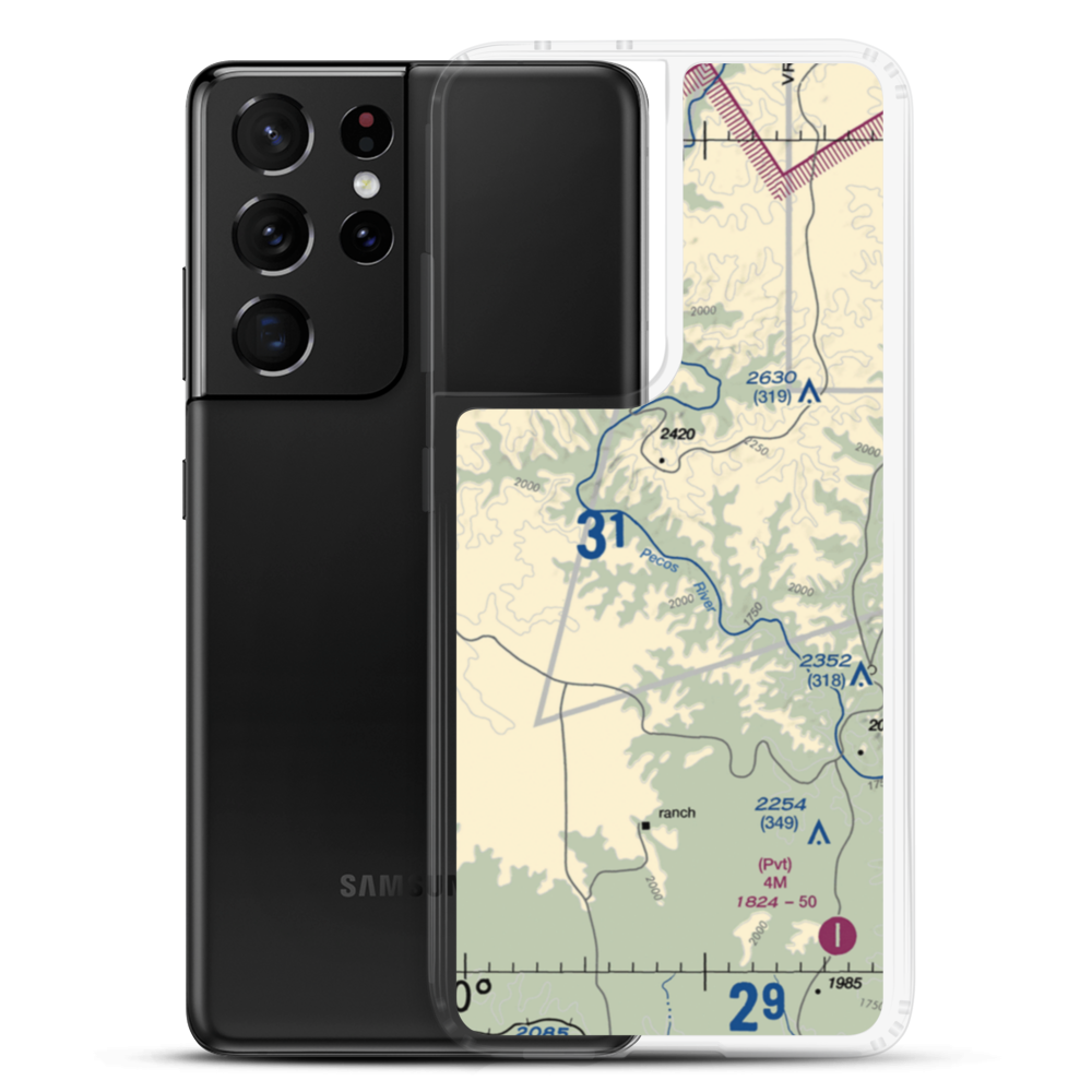 Tres Ninos Ranch Airport (XS36) VFR Sectional Samsung Case Samsung Galaxy S21 Ultra model shown