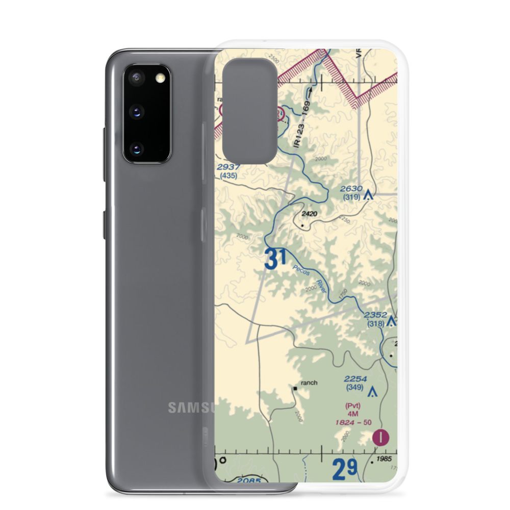 Tres Ninos Ranch Airport (XS36) VFR Sectional Samsung Case Samsung Galaxy S20 model shown