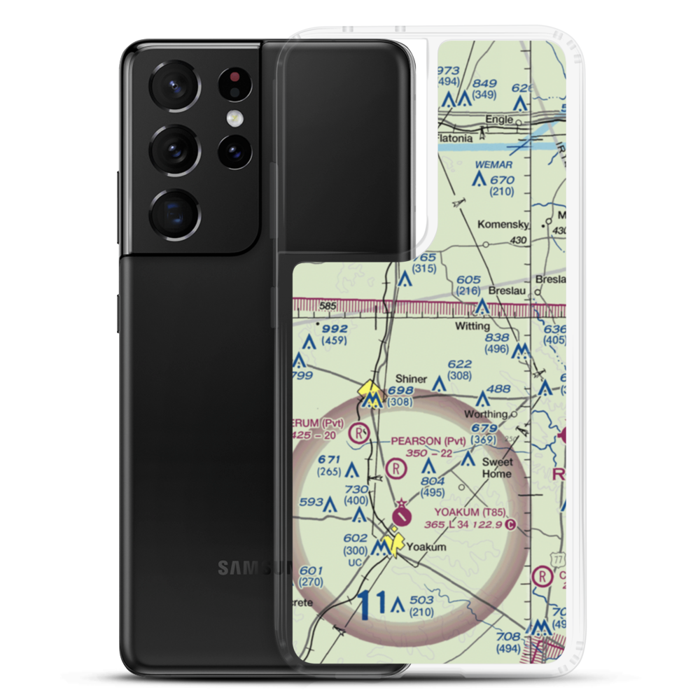 Tres Perros Flying Field (US-1230) VFR Sectional Samsung Case Samsung Galaxy S21 Ultra model shown