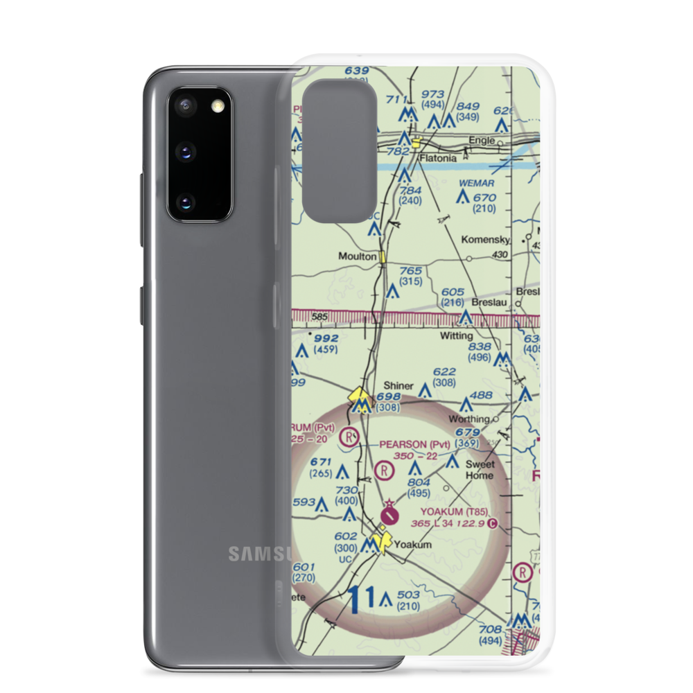Tres Perros Flying Field (US-1230) VFR Sectional Samsung Case Samsung Galaxy S20 model shown