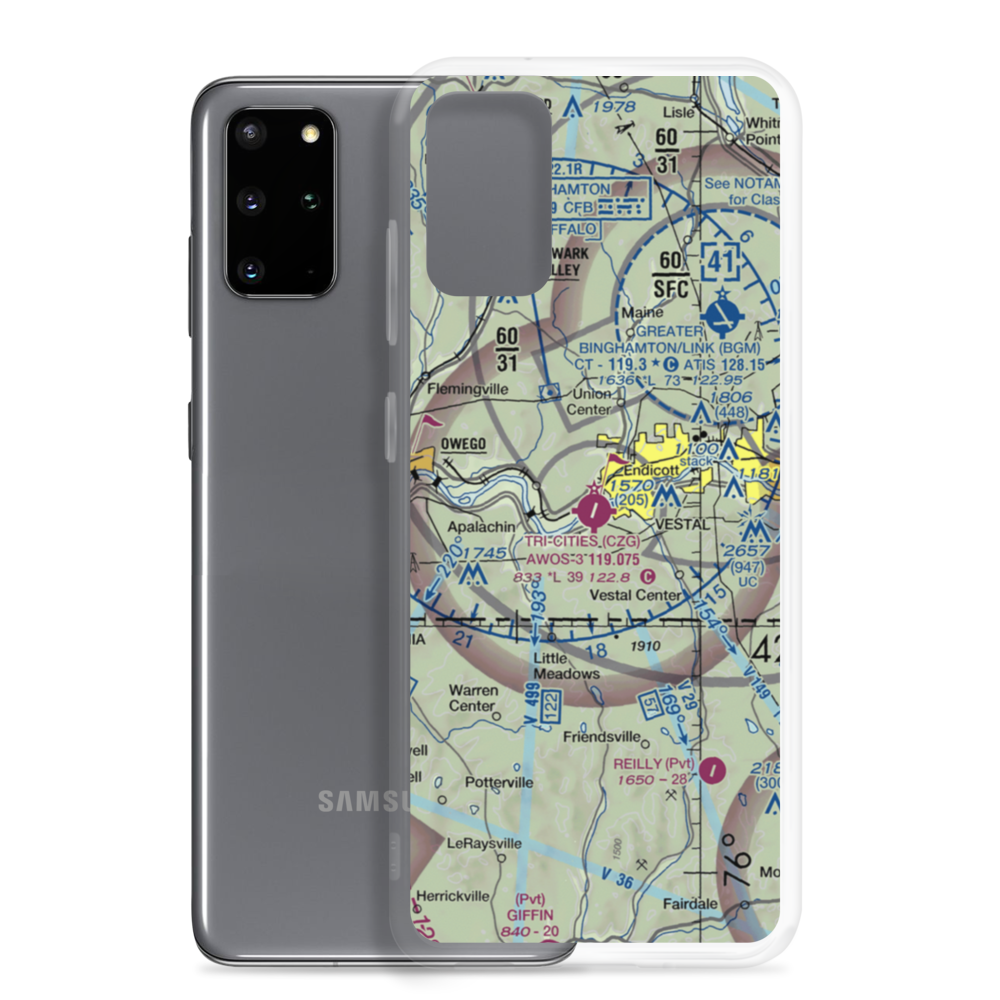 Tri Cities Airport (CZG) VFR Sectional Samsung Case Samsung Galaxy S20 Plus model shown