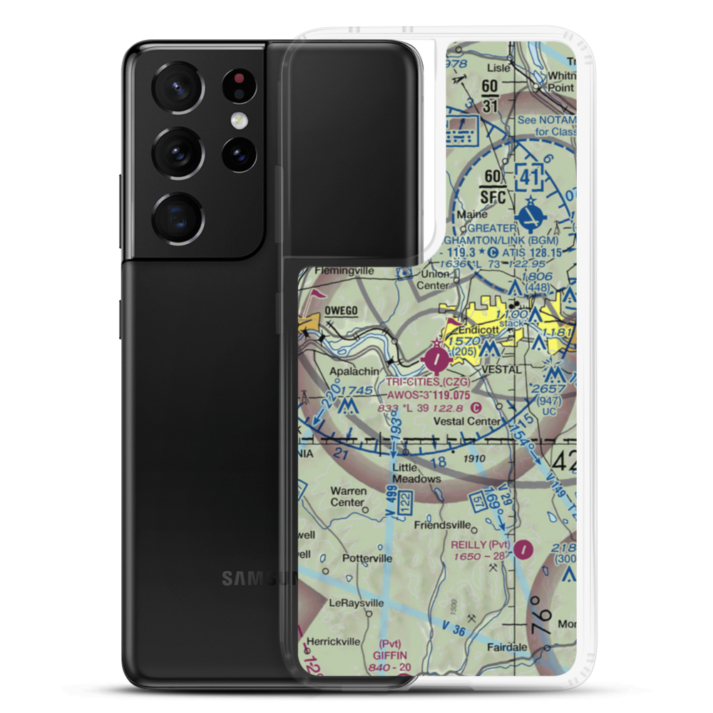 Tri Cities Airport (CZG) VFR Sectional Samsung Case Samsung Galaxy S21 Ultra model shown