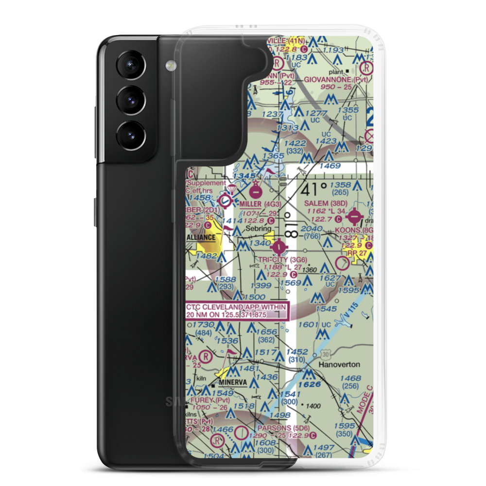Tri City Airport (3G6) VFR Sectional Samsung Case Samsung Galaxy S21 Plus model shown