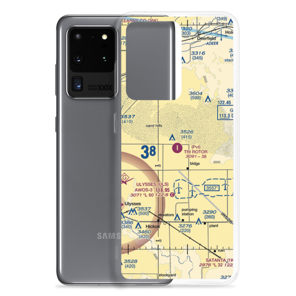 Tri Rotor Airport (3KS9) VFR Sectional Samsung Case Samsung Galaxy S20 Ultra model shown