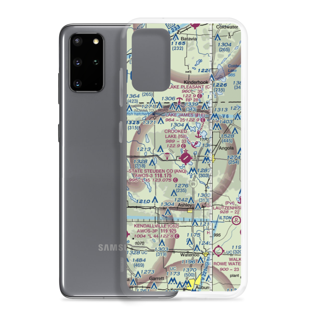 Tri State Steuben County Airport (ANQ) VFR Sectional Samsung Case Samsung Galaxy S20 Plus model shown