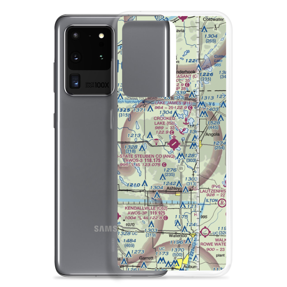 Tri State Steuben County Airport (ANQ) VFR Sectional Samsung Case Samsung Galaxy S20 Ultra model shown