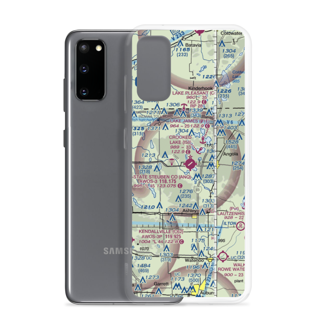 Tri State Steuben County Airport (ANQ) VFR Sectional Samsung Case Samsung Galaxy S20 model shown